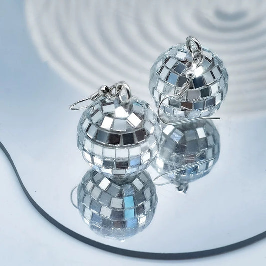 Light-up LED Disco Ball Earrings