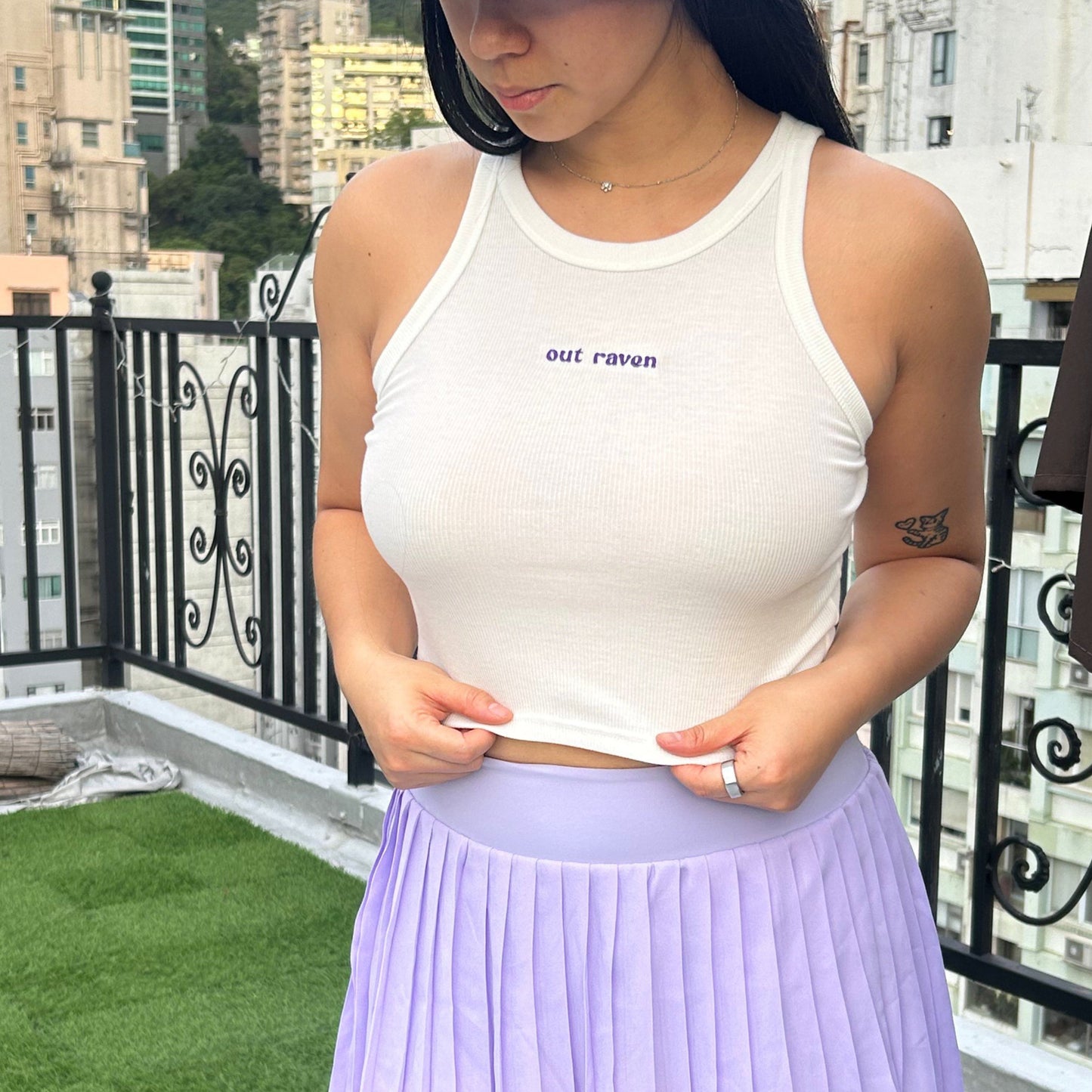 Out Raven Crop Top